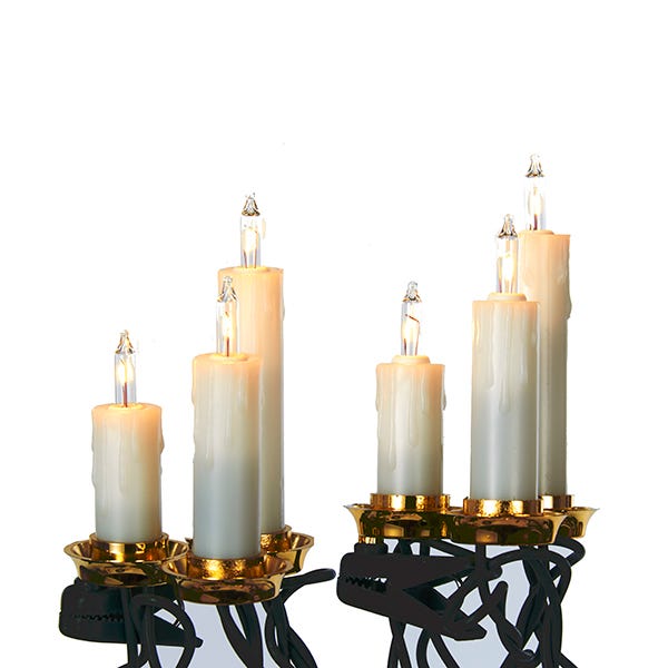 Kurt Adler 15-Light Triple Candle Light Set