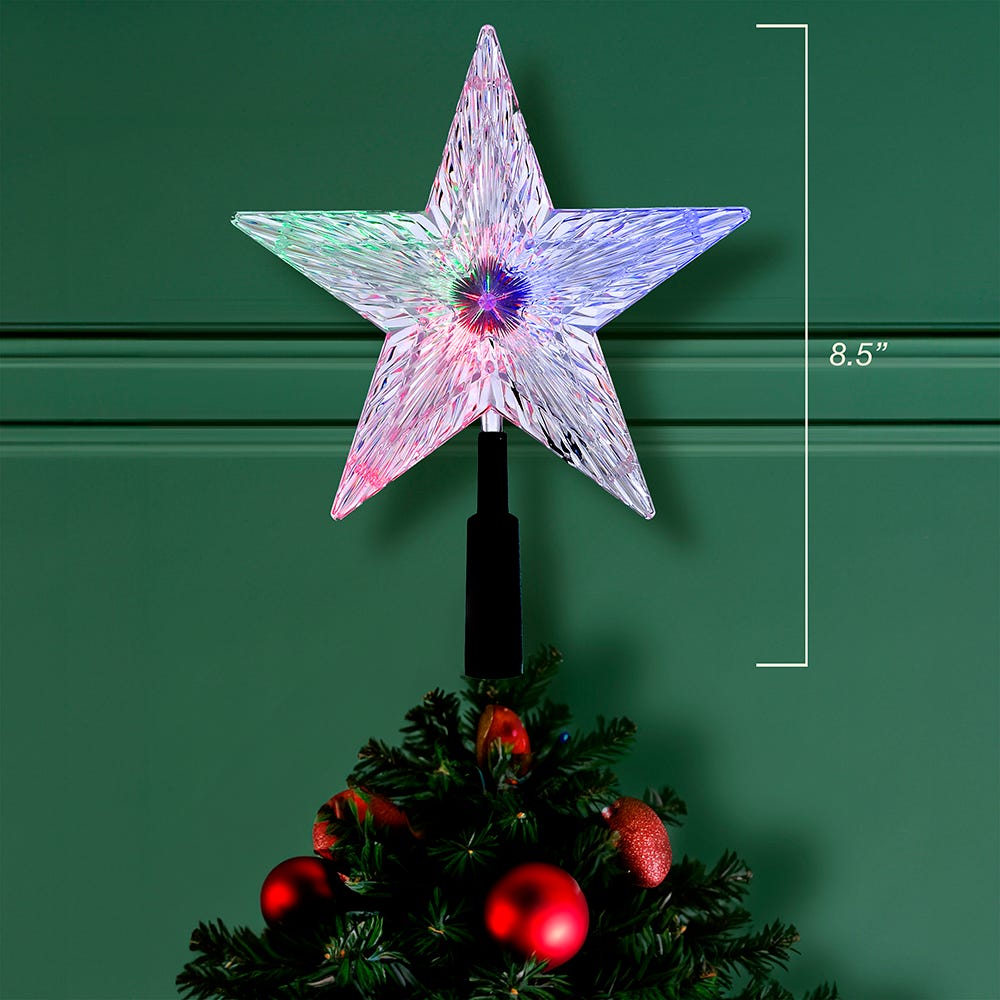 Kurt Adler 8.5-Inch LED Color-Changing Light Star Treetop