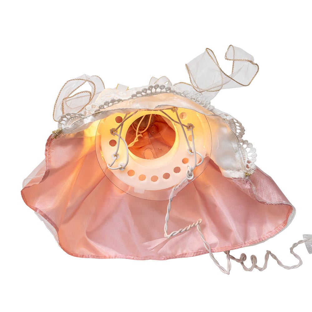 Kurt Adler 14-Inch UL 10-Light Pink and Ivory Angel Tree Topper