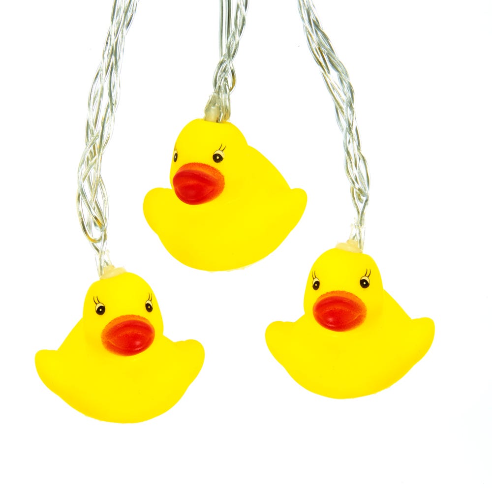 Kurt Adler 10-Light Yellow Duck Warm White LED Light Set UL2304