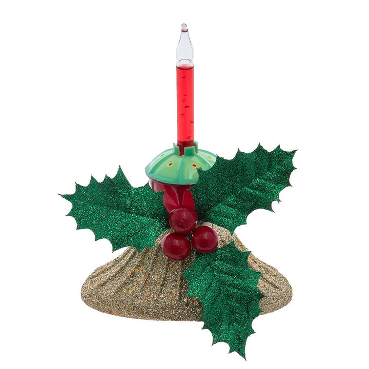 Kurt Adler 6.69-Inch Holly Berry and Greenery with Bubble Light UL2320