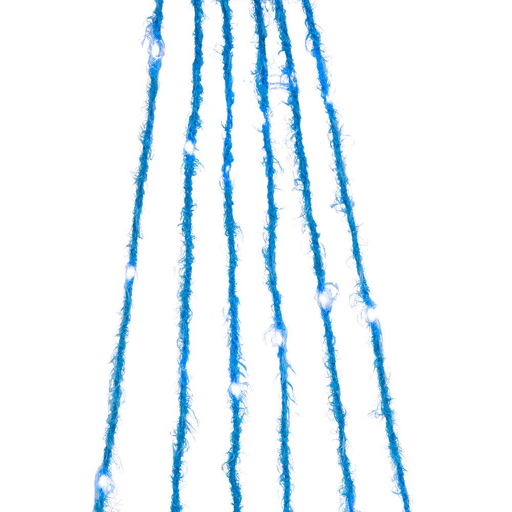 Kurt Adler 120-Light Teal Fuzzy Multi Strand LED Set