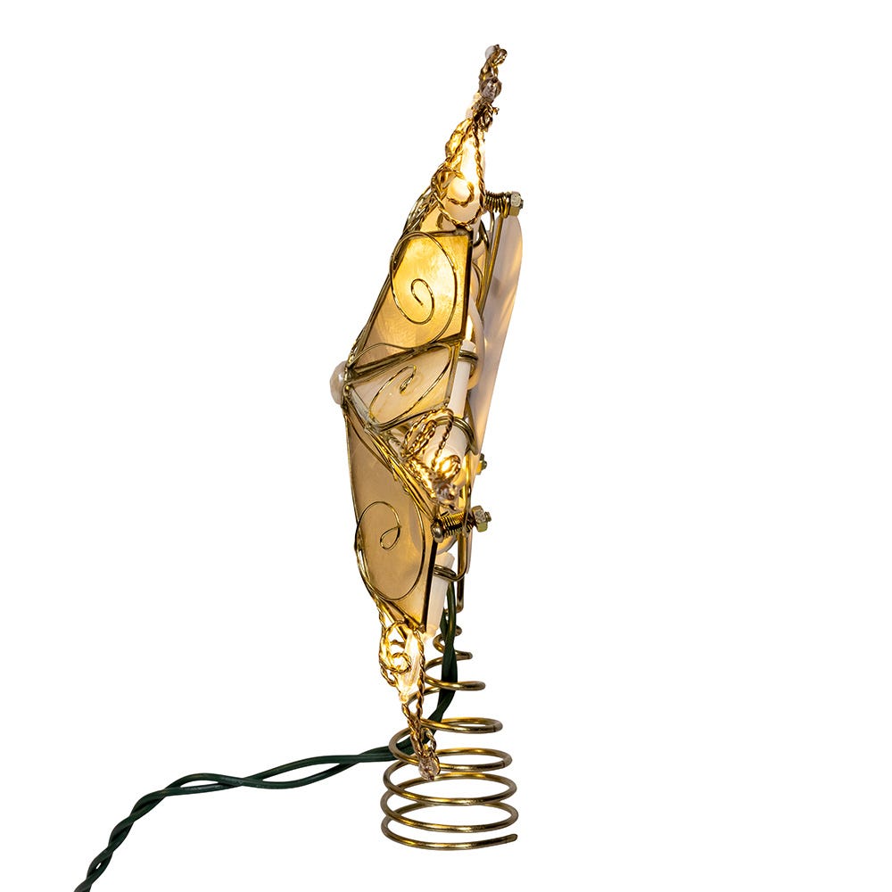 Kurt Adler 10-Light LED Star with Twisted Scroll Accents Tree Topper