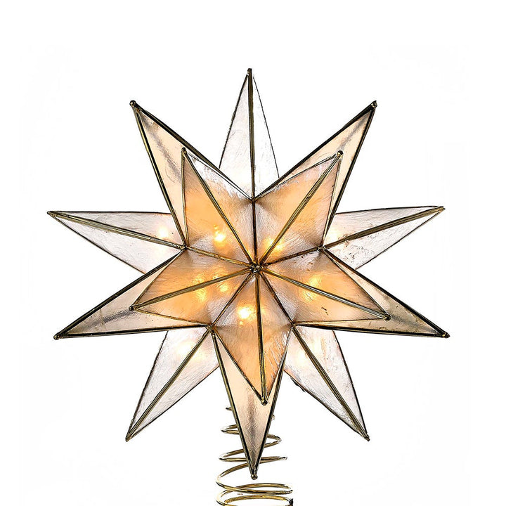 Kurt Adler 10-Light 15-Point Star Capiz Treetop