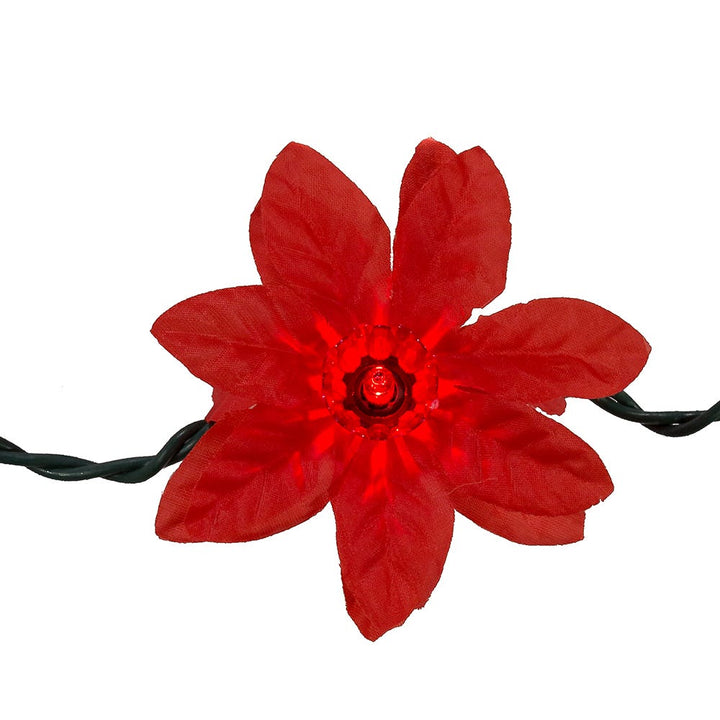 Kurt Adler 20-Light Red Poinsettia Light Set