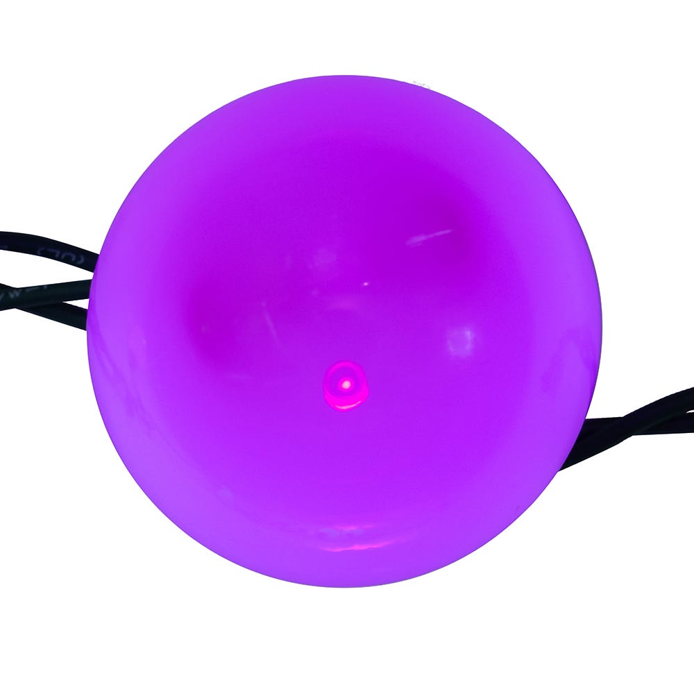 Kurt Adler 11.5-Foot UL 10-Light Multicolor LED Opaque G50 Light Set With Green Wire