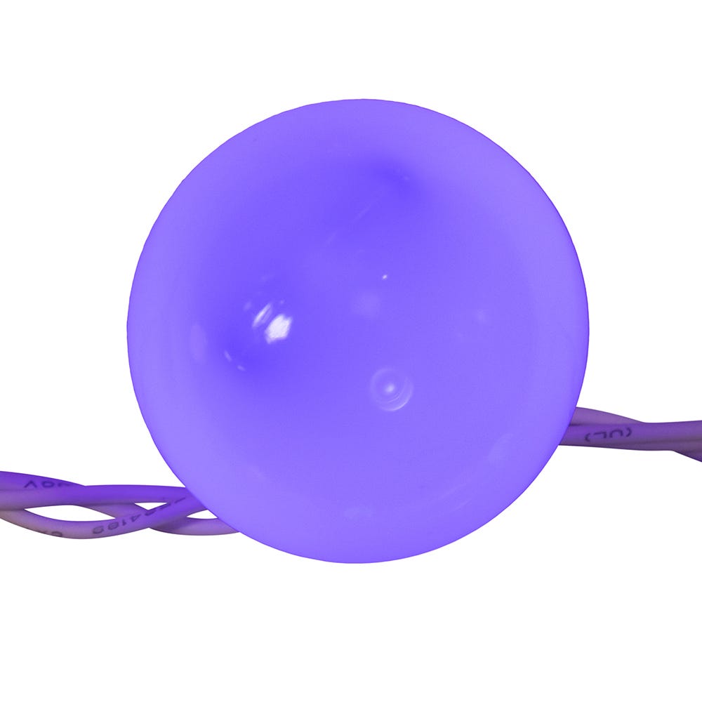 Kurt Adler 11.5-Foot UL 10-Light Multicolor LED Opaque G50 Light Set With White Wire