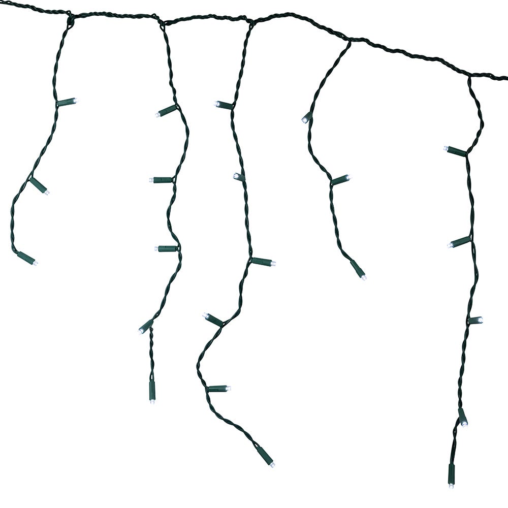 Kurt Adler 70/L 7.5-Foot 5MM Cool White LED Icicle Light Set