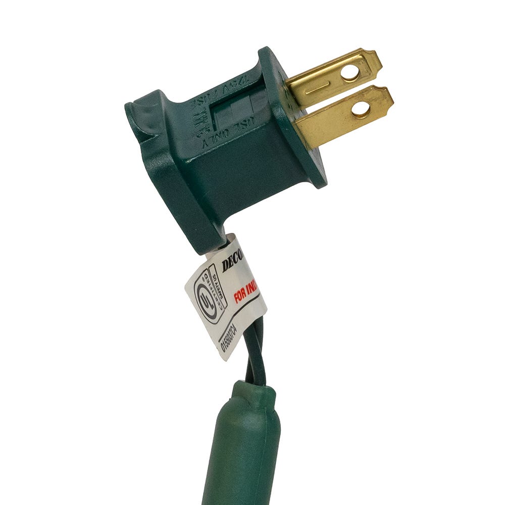 Kurt Adler festive 25.5-Foot UL 50-Light Convex Multicolor 5MM LED Green Wire Light Set.