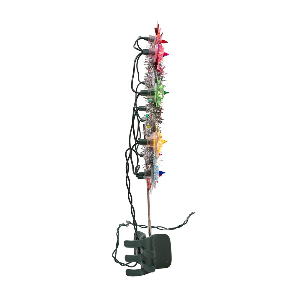 Kurt Adler 11-Inch 11-Light Multi-Color Retro Reflector Tree Topper # ...