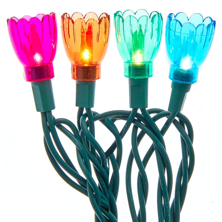 Kurt Adler UL 10-Light Multi-Color Tulip Light Set