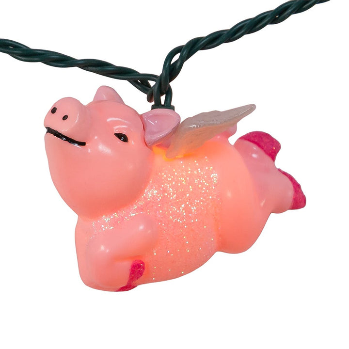 Kurt Adler UL 10-Light Flying Pig Light Set