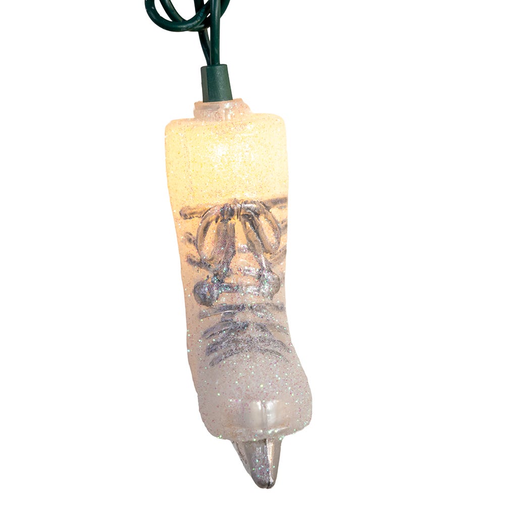 Kurt Adler UL 10-Light Ice Skate Boots Light Set