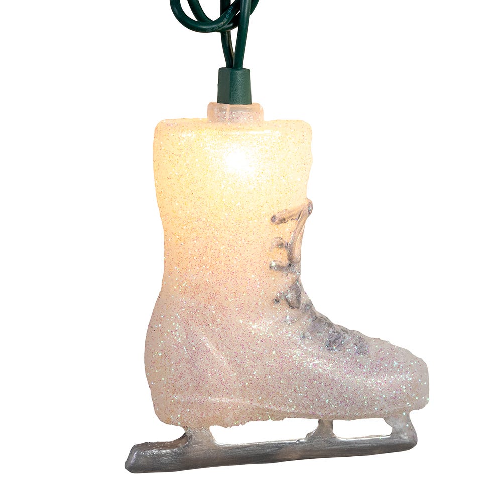 Kurt Adler UL 10-Light Ice Skate Boots Light Set