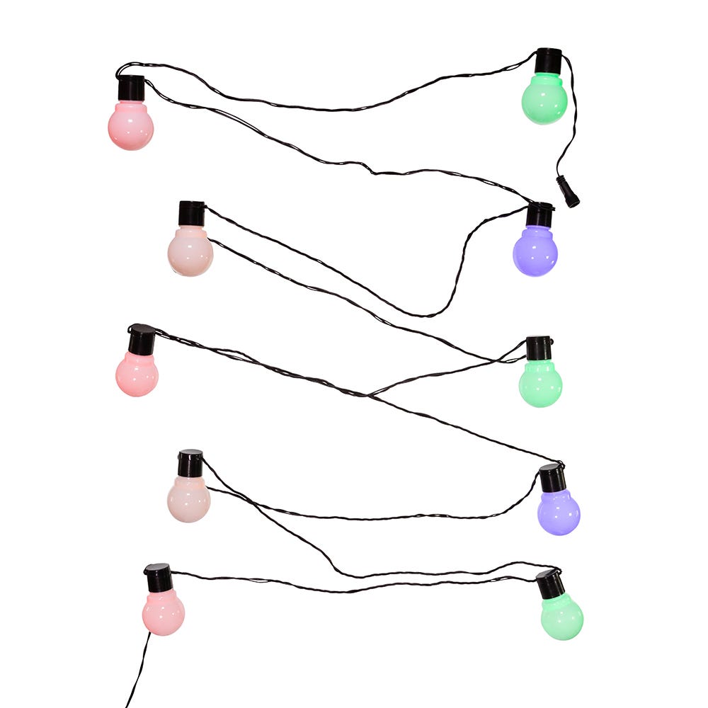 Kurt Adler 10 LED Old Time Party Light Set, Multicolor UL5001