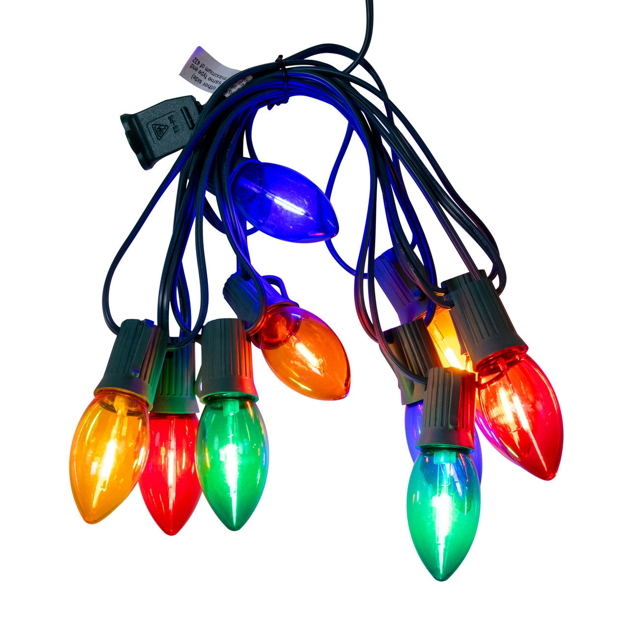 Kurt Adler 10' 10L Multicolor Translucent Filament LED C9 Light Set #UL5039