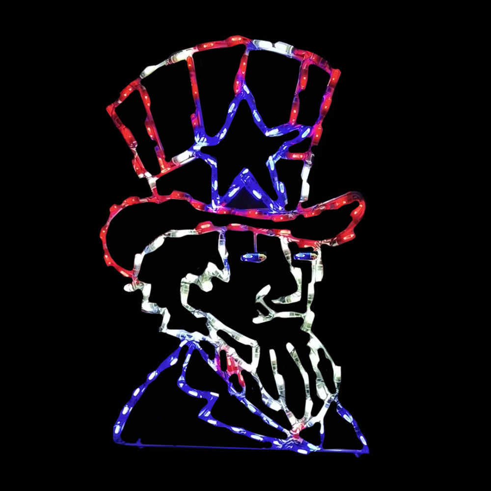 Brite Ideas 30" Uncle Sam Head LED Display USAM
