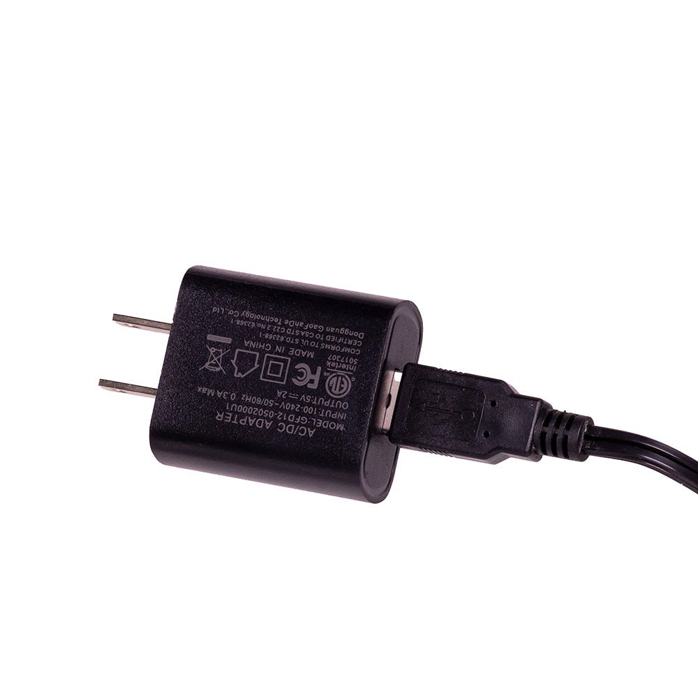 Kurt Adler 6-Foot USB Power Extension Cord+ with Black Wire and 6 Ports