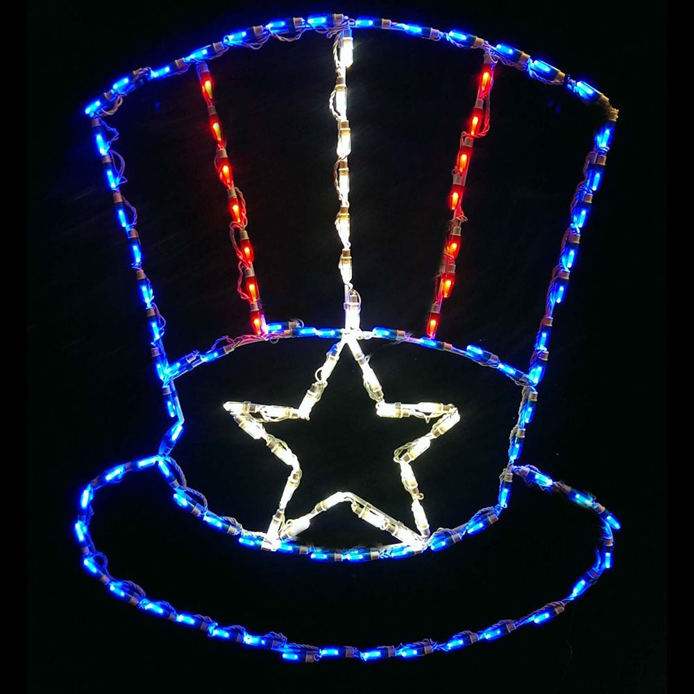 Brite Ideas 34" Uncle Sam Hat LED Display USHAT
