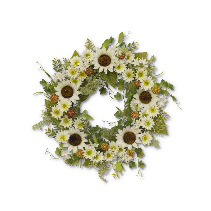 24 in. Sunflower Berry Wreath