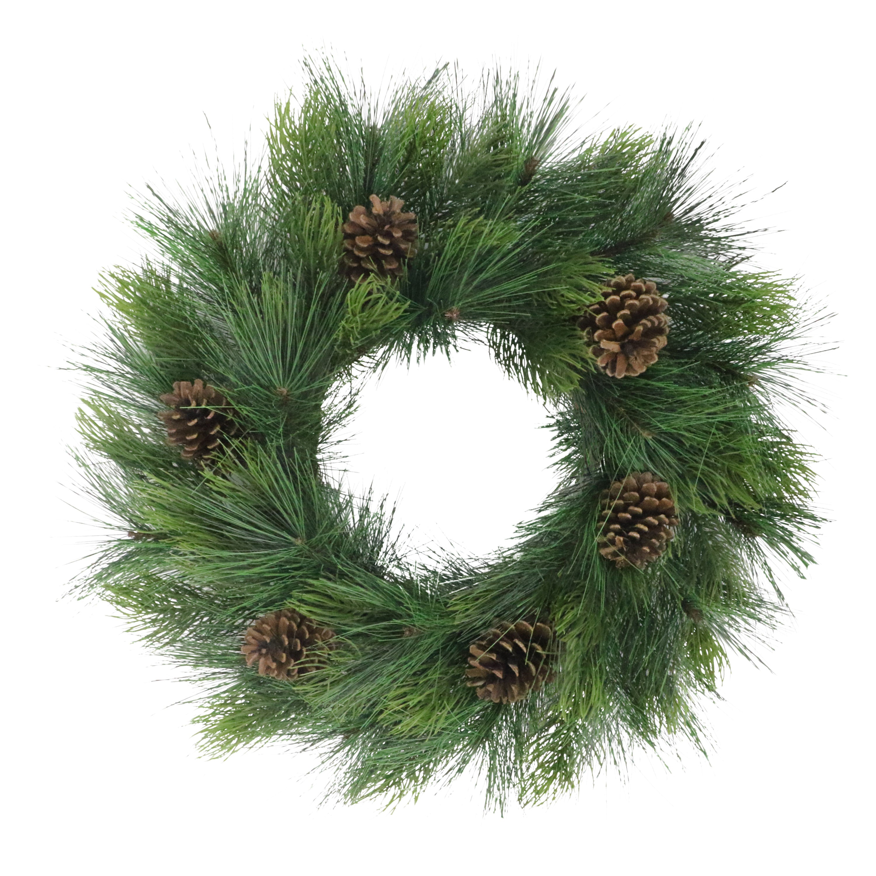 24" Artificial Adorned Wreath with Pinecones 5932-W24A