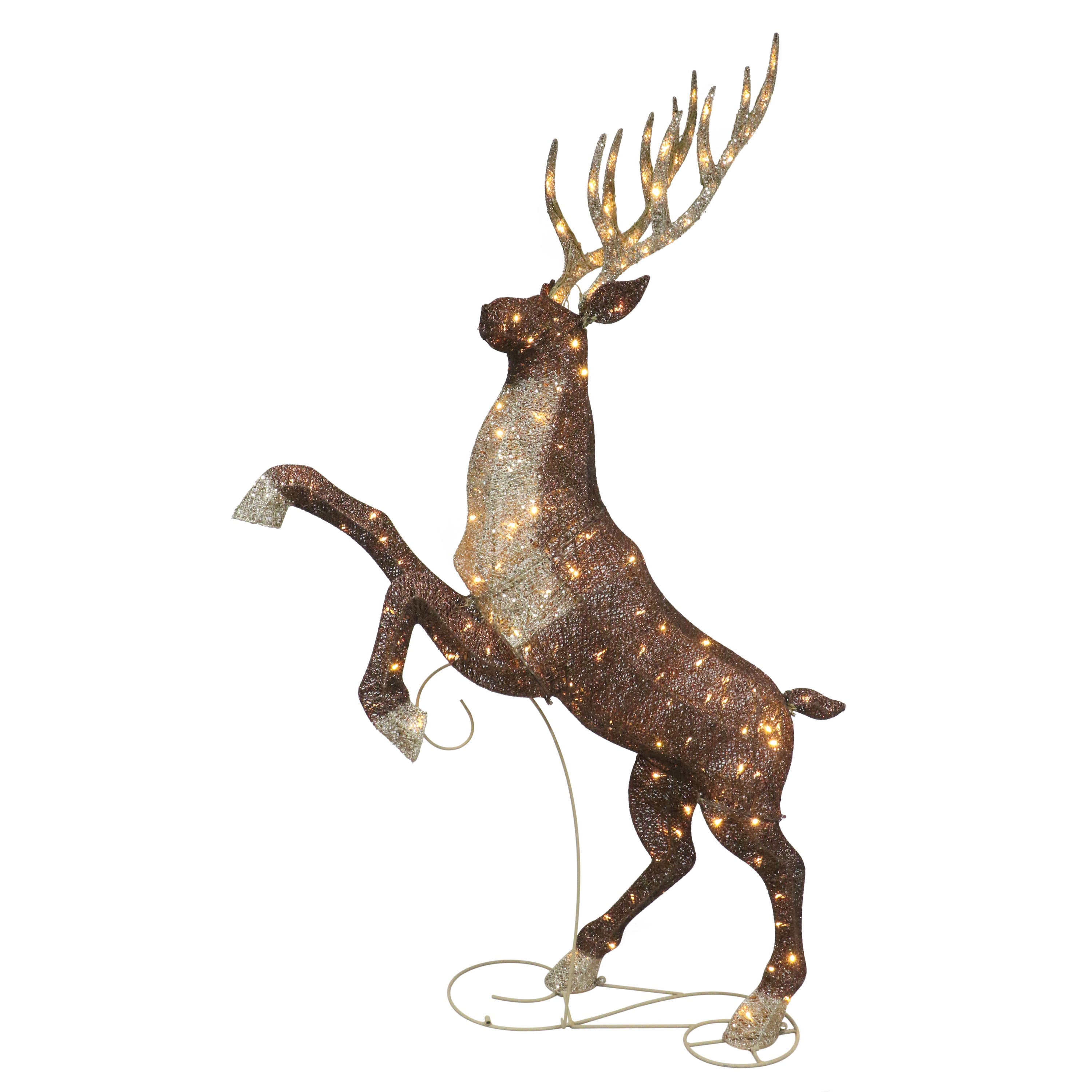 72" Pre-Lit Outdoor Elk with 160 Warm White Twinkling LED Lights YD51024LA