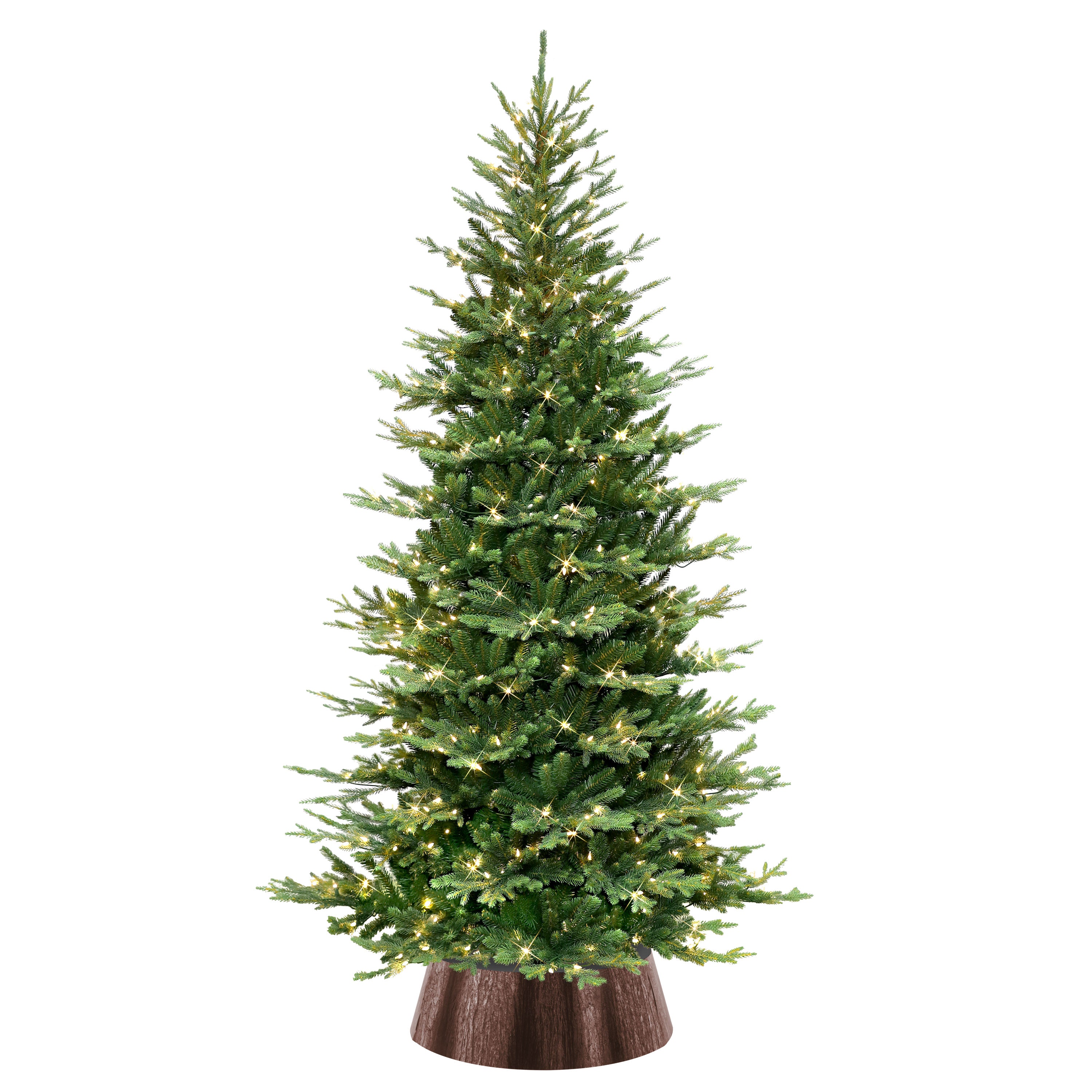 7.5' Pre-Lit Slim Chatham Spruce Artificial Christmas Tree with Matching Skirt CTCSLA-75C5S