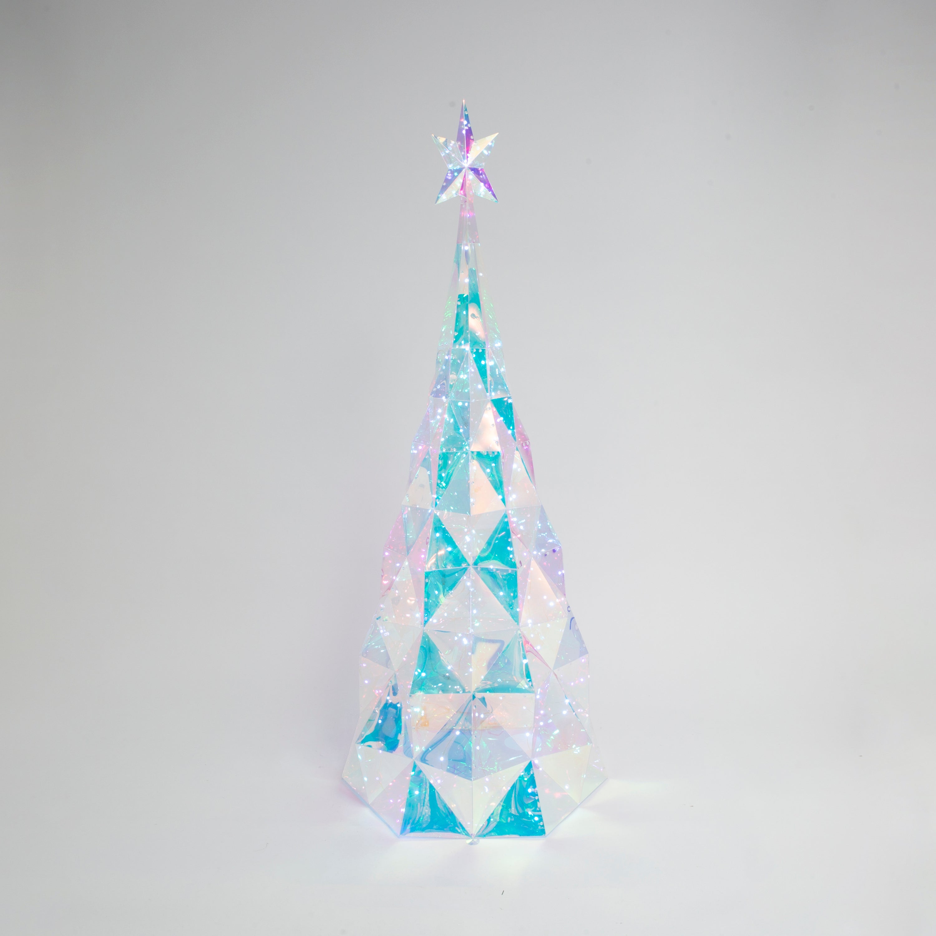 Lighted 65.75 in H USB Electric RGB Lighted Holographic Holiday Tree