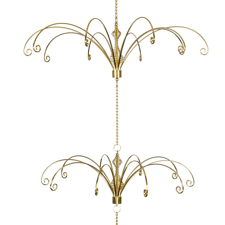 Kurt Adler 33-Inch Metal Gold Ceiling Suspended Tree