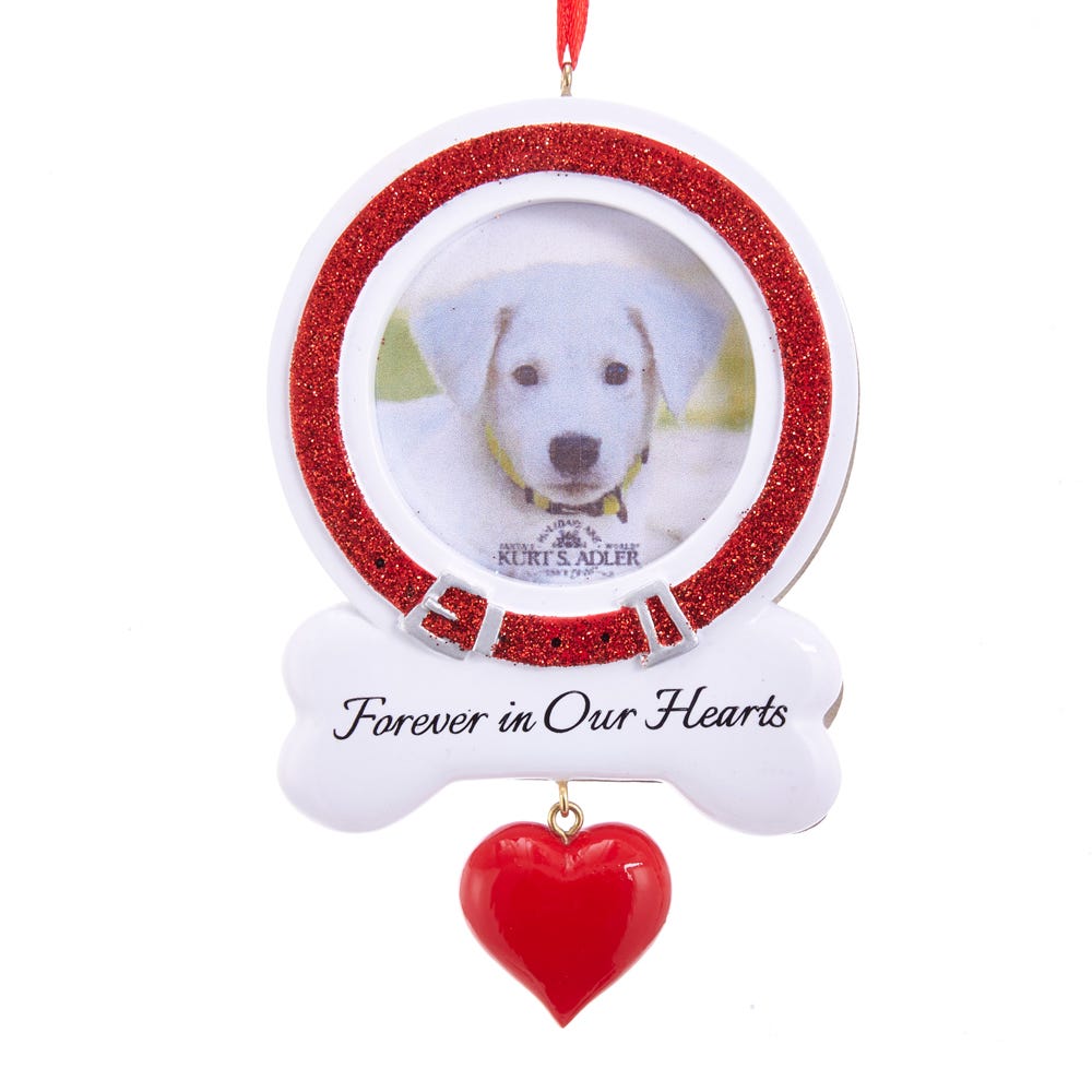 3.375" Dog Picture Frame Ornament - Free Personlization #W8431
