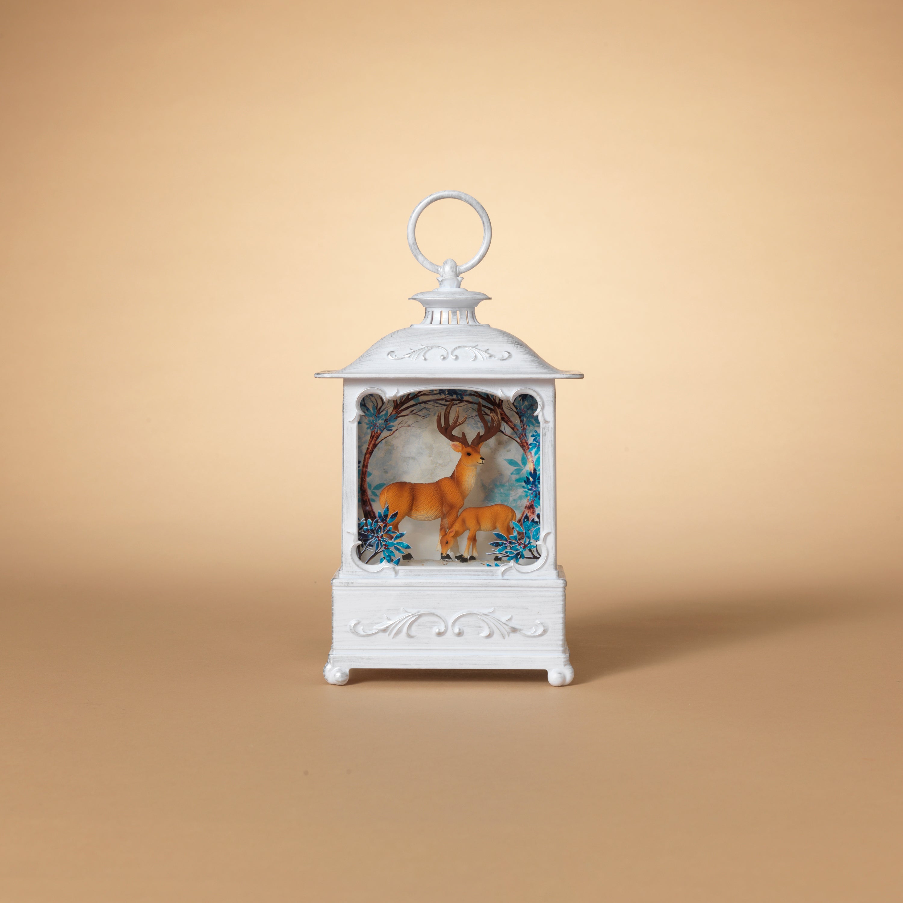 Spirited 10.1 in H Battery Operated Lighted Holiday Scene Spinning Water Globe