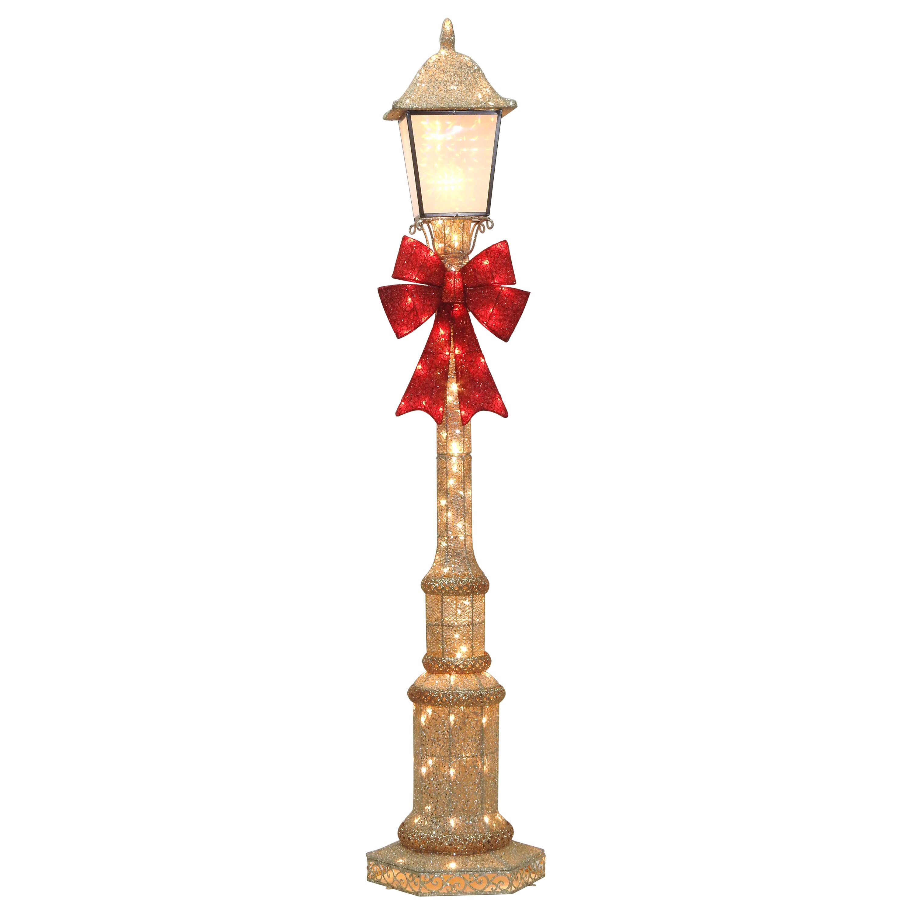 84" Pre-Lit Outdoor Lamp Post with 150 Warm White LED Lights YD51025LA