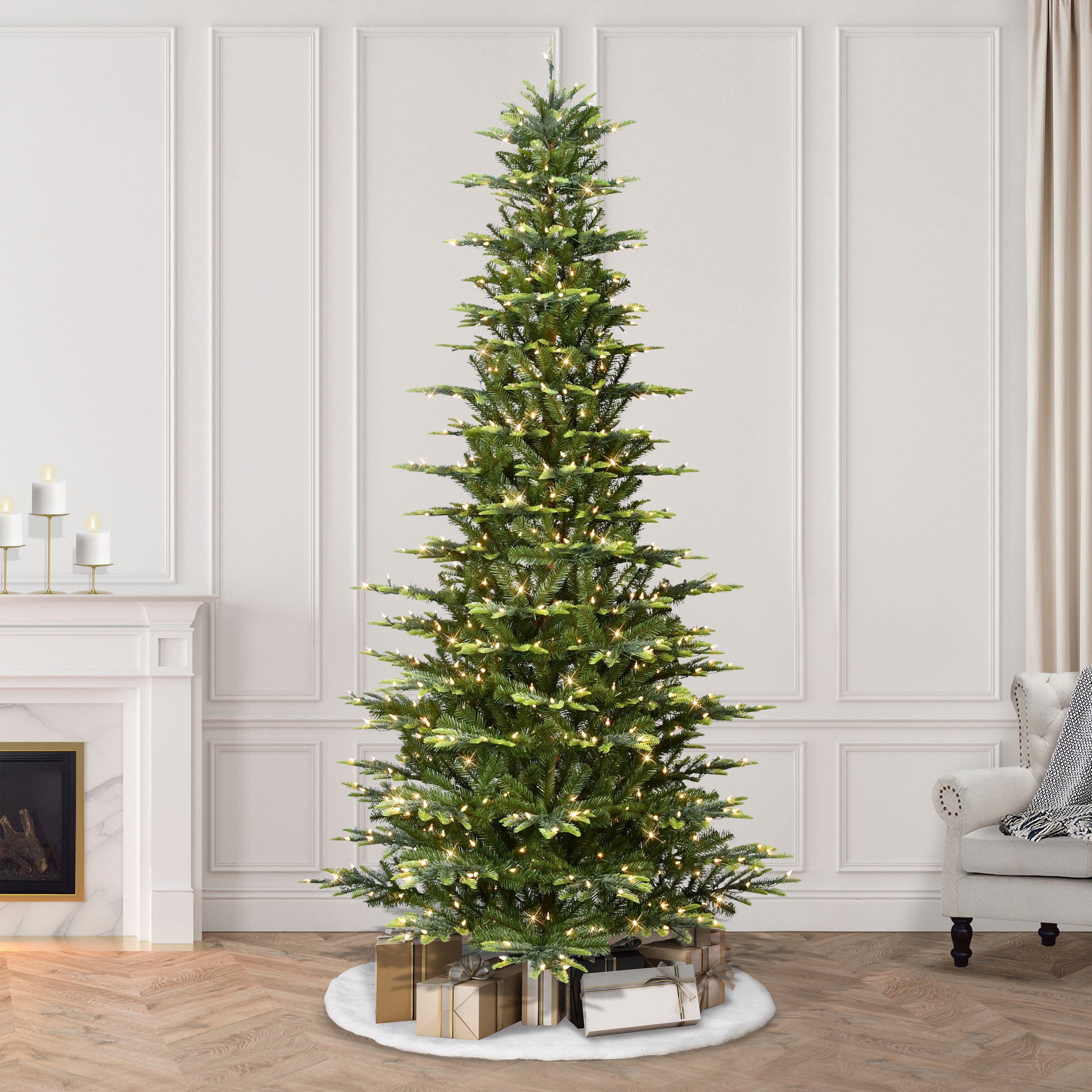 9ft Pre-lit Slim Aspen Fir Christmas Tree