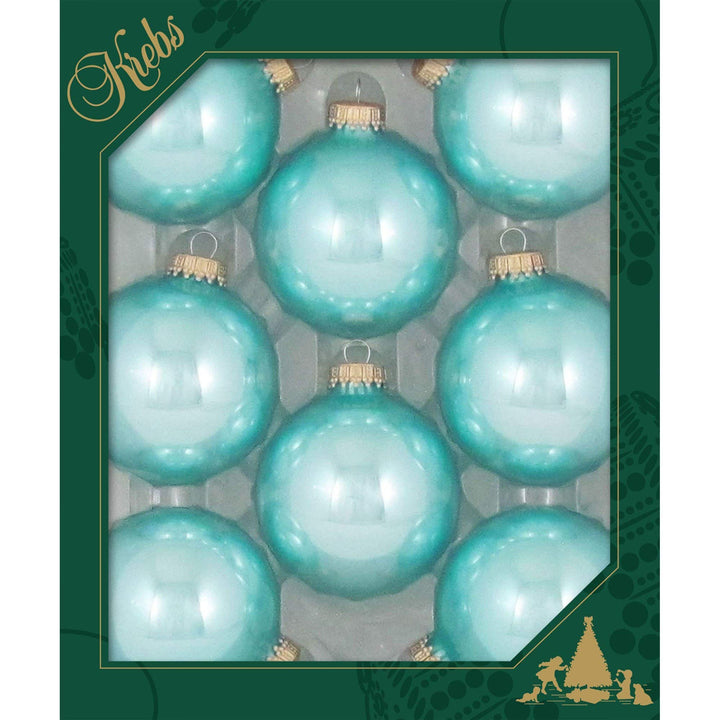 Christmas by Krebs Water Lily 2.63 in Glass Christmas Tree Ornaments Set of 8 #KBX20011