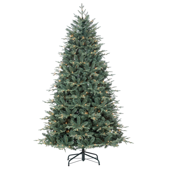 Sterling 6.5 ft. Pre Lit Warm White LED Natural Cut Blue Spruce