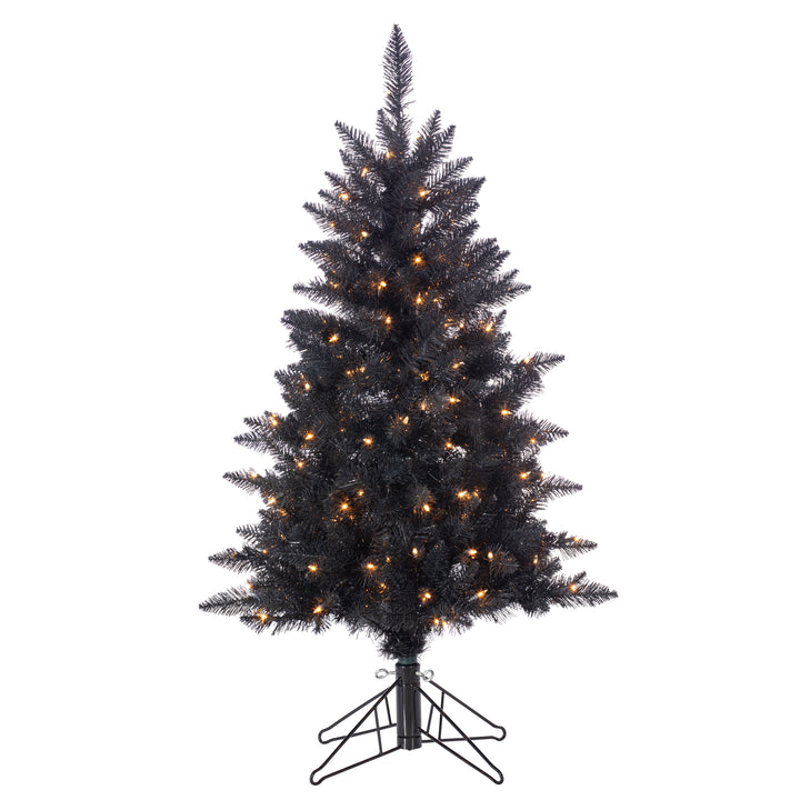 Sterling 4 ft. Pre Lit Clear UL Black Tuscany Tinsel Tree #6036--40CBK