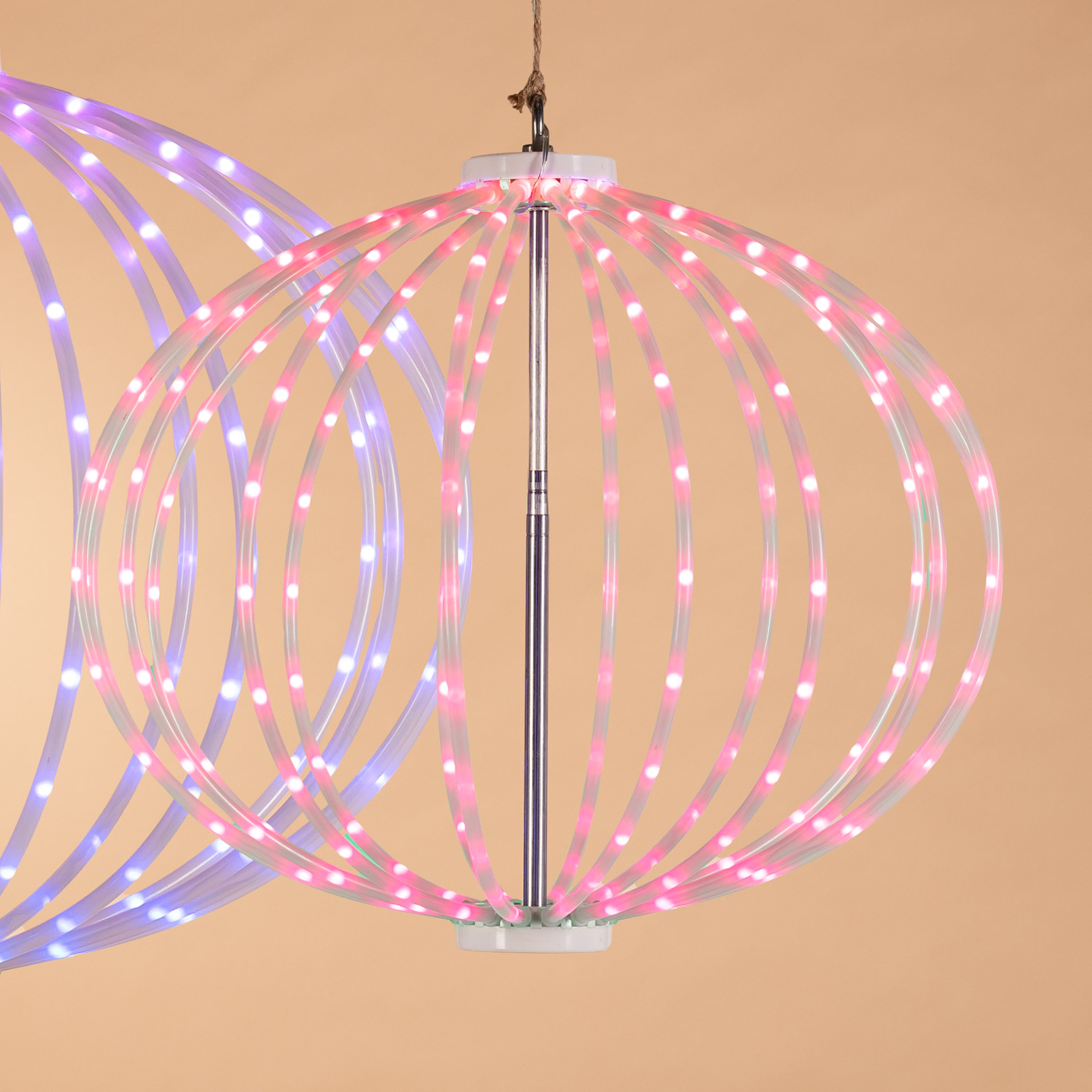 Illuminated 11.75 in D Electric PVC Tube Sphere with 128 Smart Color-Changing LED Lights 2740180EC