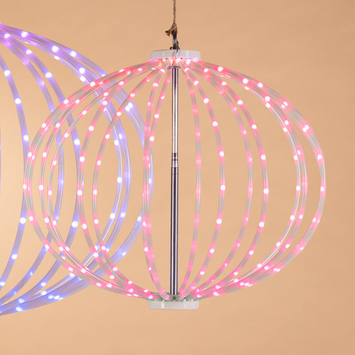 Illuminated 11.75 in D Electric PVC Tube Sphere with 128 Smart Color-Changing LED Lights 2740180EC