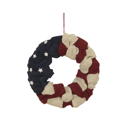 18.5 in. Fabric Americana Wreath