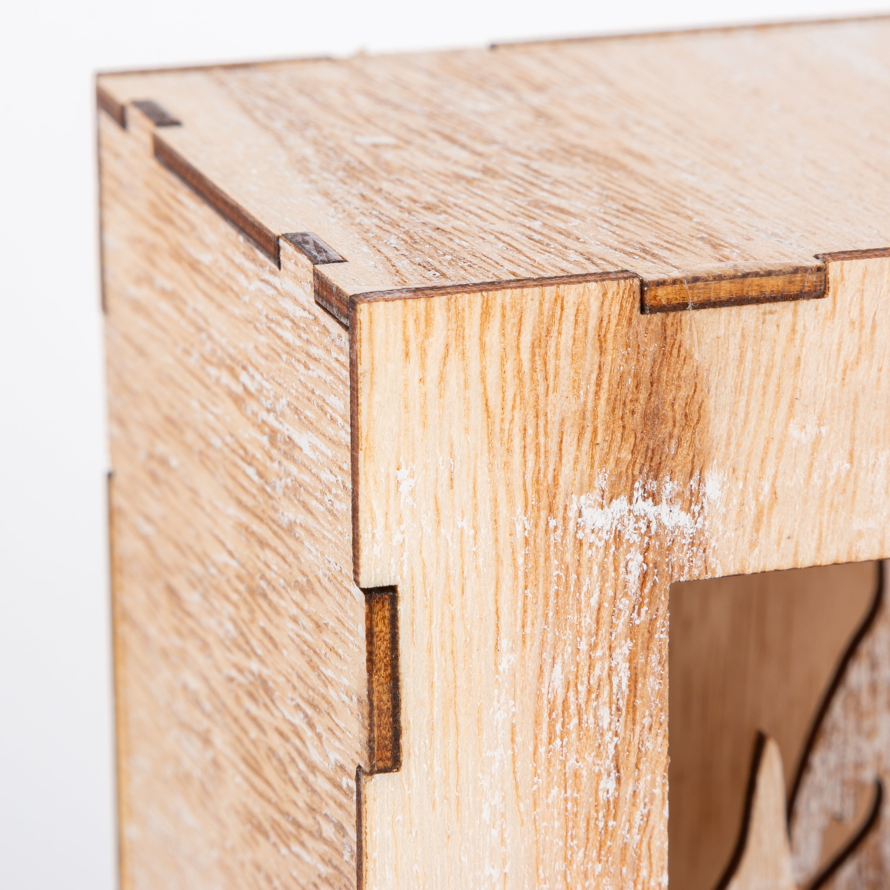 Artisanal 11.8 in L Battery Operated Lighted Laser Cut Wood Winter Scene