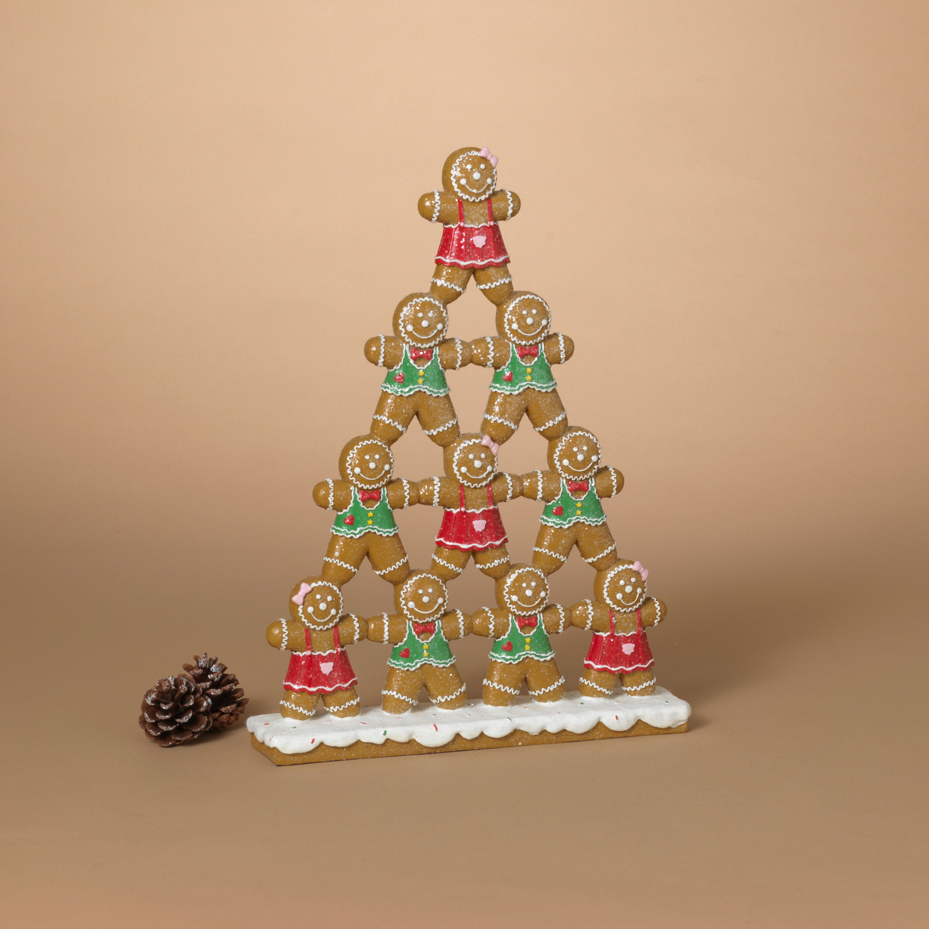 Lighted 16.34 in H Resin Holiday Stacking Gingerbread 2737100EC