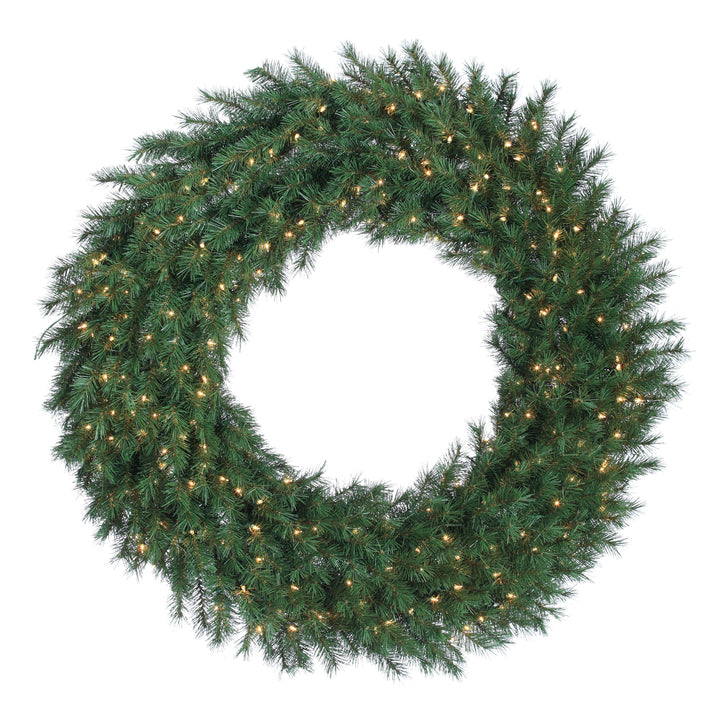 Sterling Grand 48 Inch Aspen Spruce Wreath with 500 Tips and 600 Warm White LED Lights #446717CLEDEC