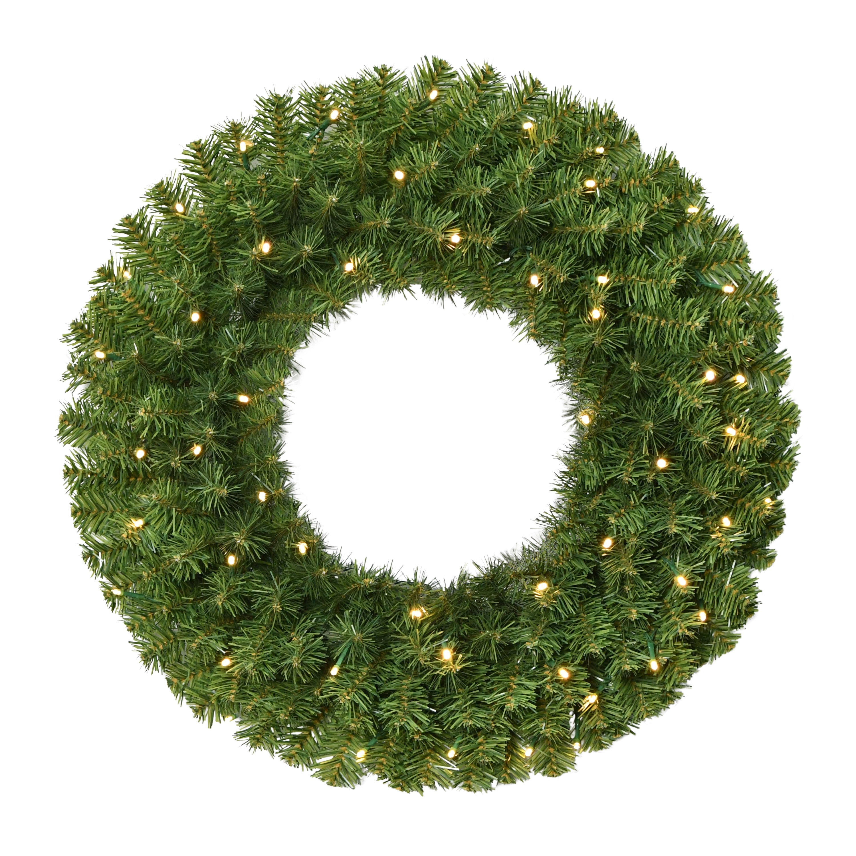 24" Pre-Lit Battery-Operated Artificial Christmas Wreath 5990-W24LW05A-BO