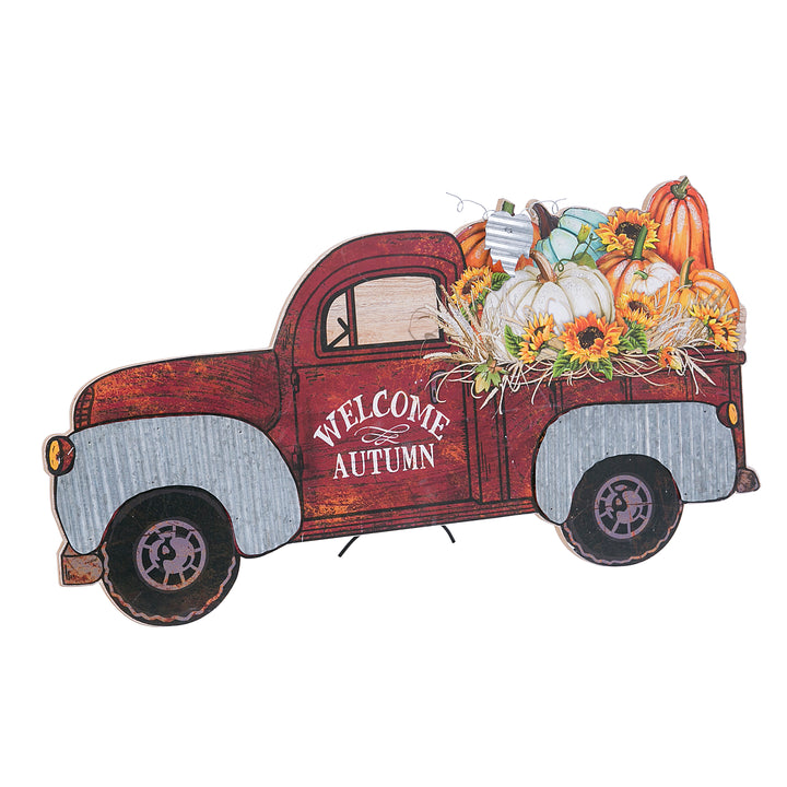 31.5 in. Wood Holiday Harvest Pumkpin Truck #2490730EC