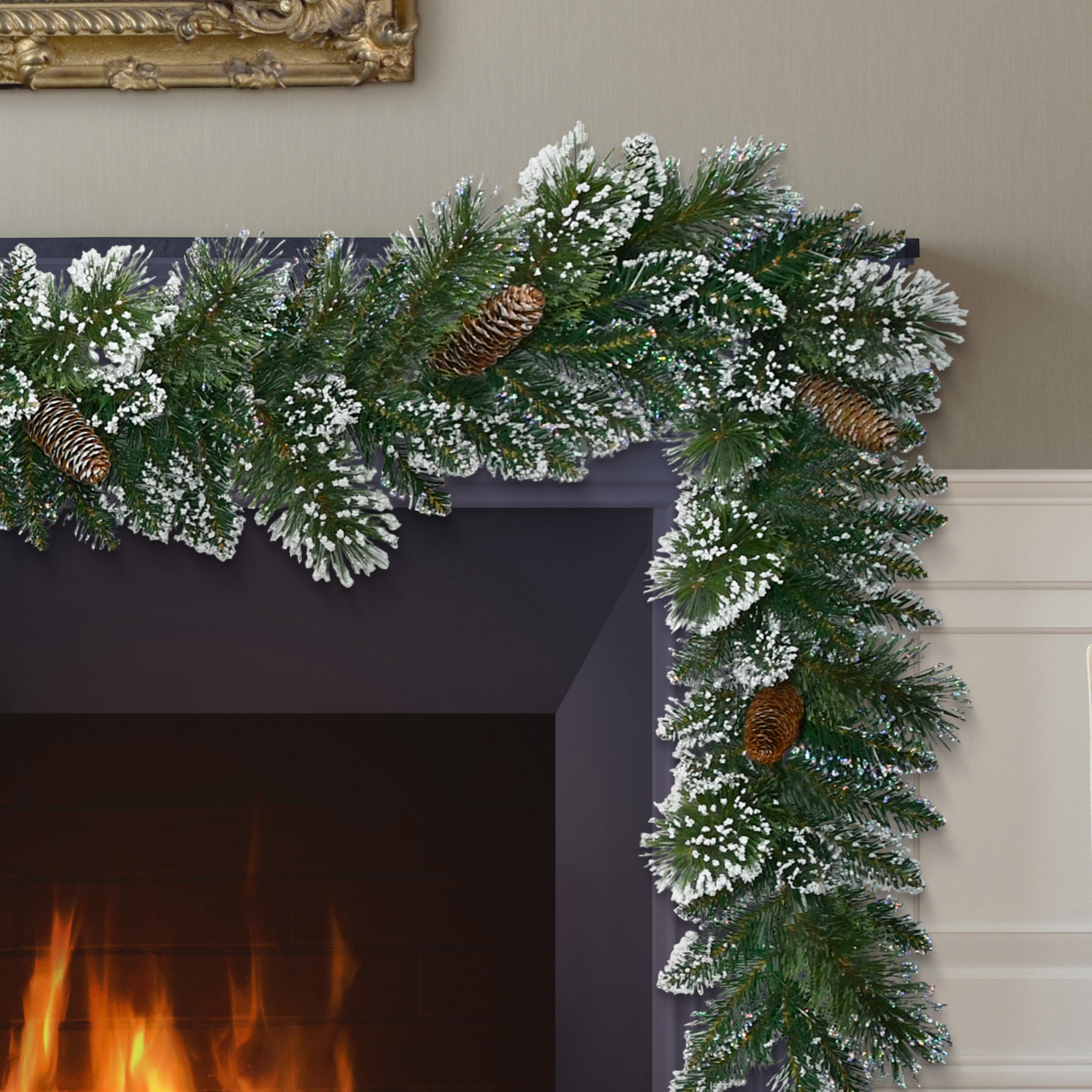 9ft. x 10in. Snowy Garland