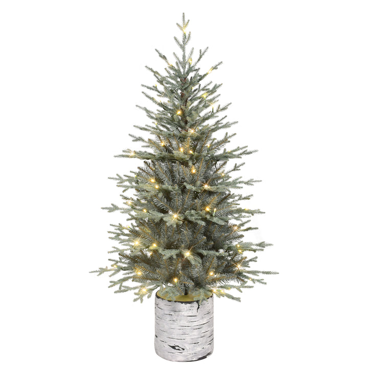 4.5' Pre-Lit Artificial Blue Potted Arctic Fir Tree BL-PTO9760-45LW5K07A