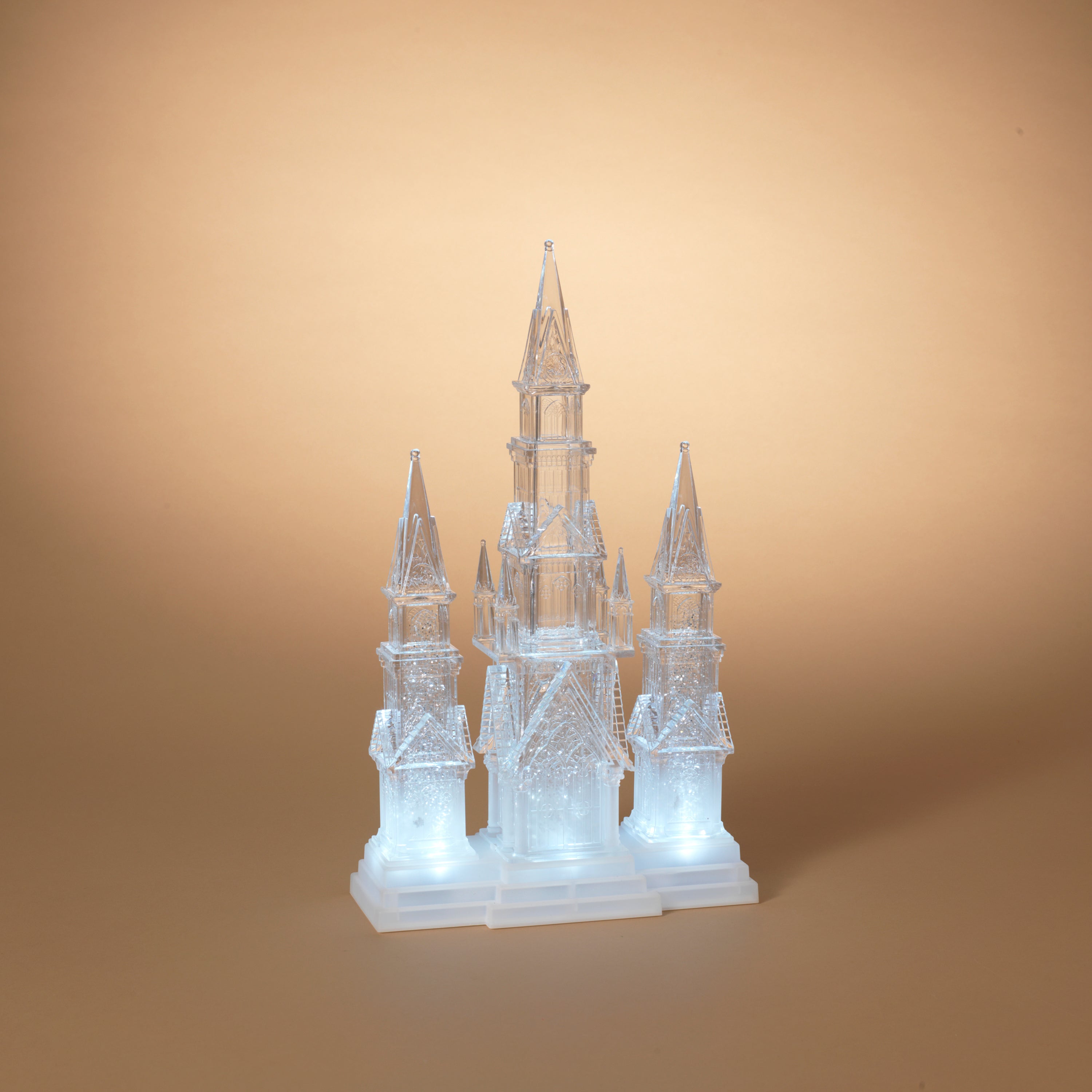 Sculpted 17.25 in H Battery Operated Lighted Spinning Water Globe Church 2659310EC