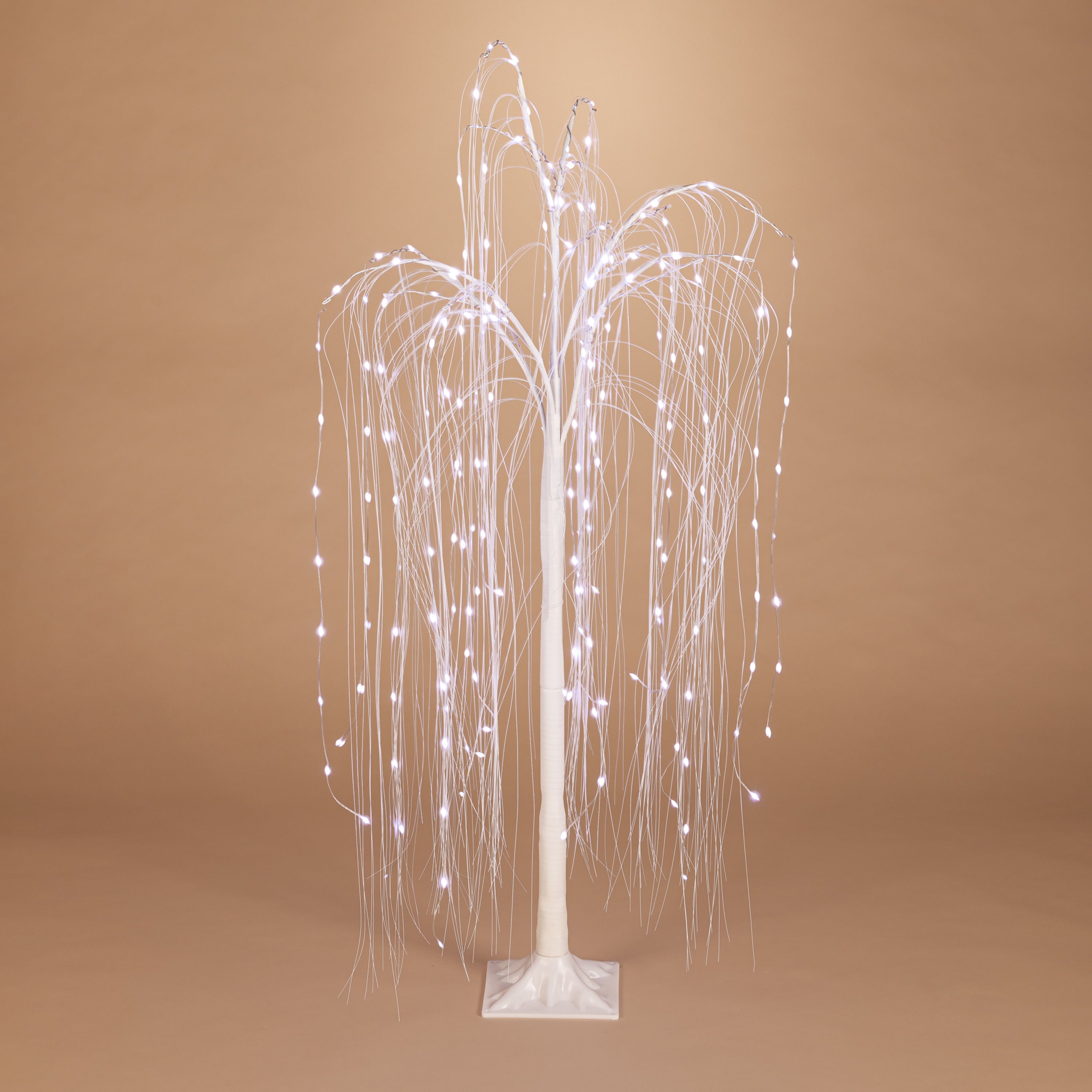 Graceful 4.5'H Electric White Willow Tree with 198 Super Bright Micro LED Lights 2740370EC