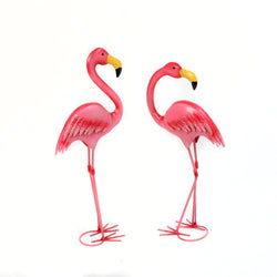 19.8 in Metal Flamingo Figurine, set of 2