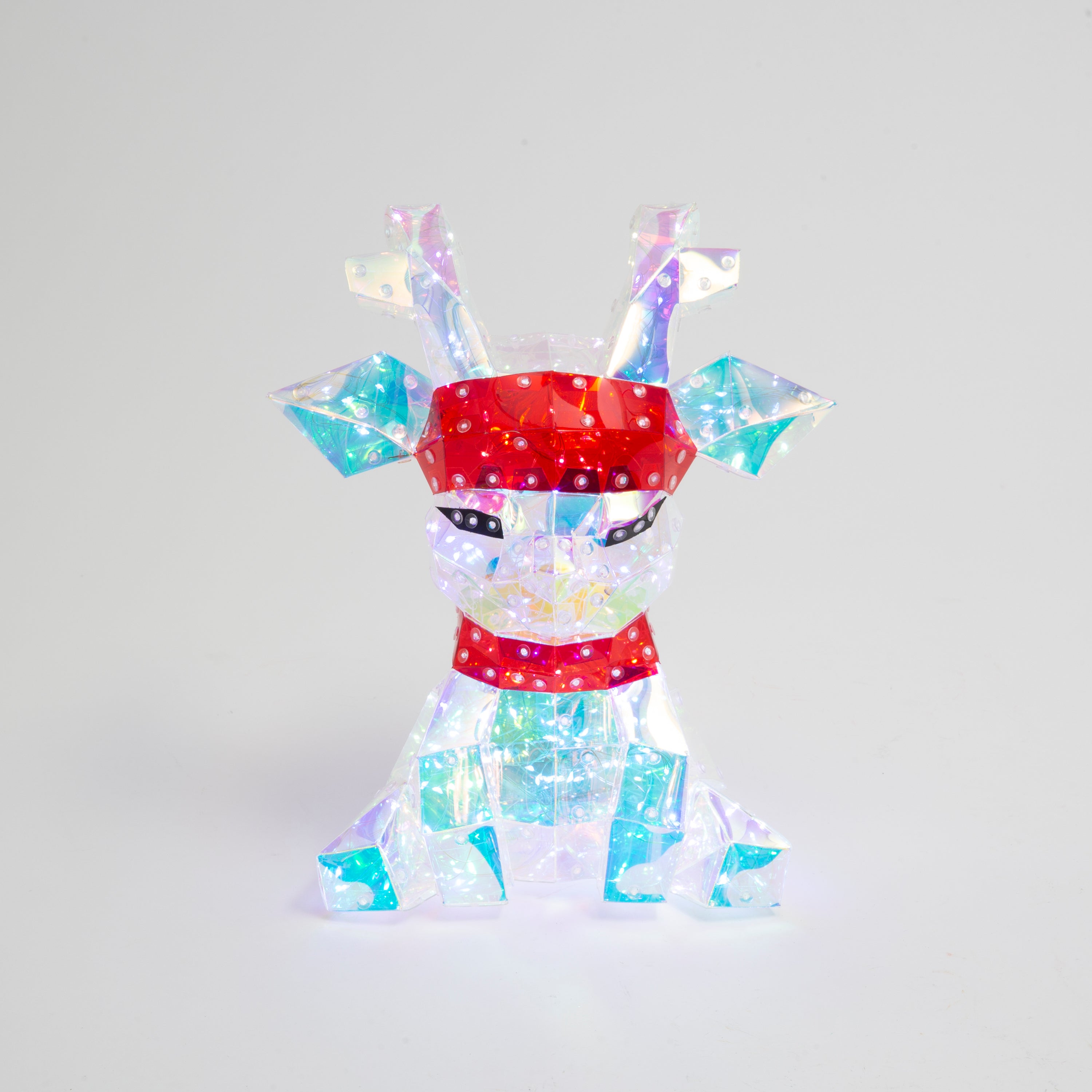 Lighted 13 in H USB Electric Lighted Holographic Holiday Deer